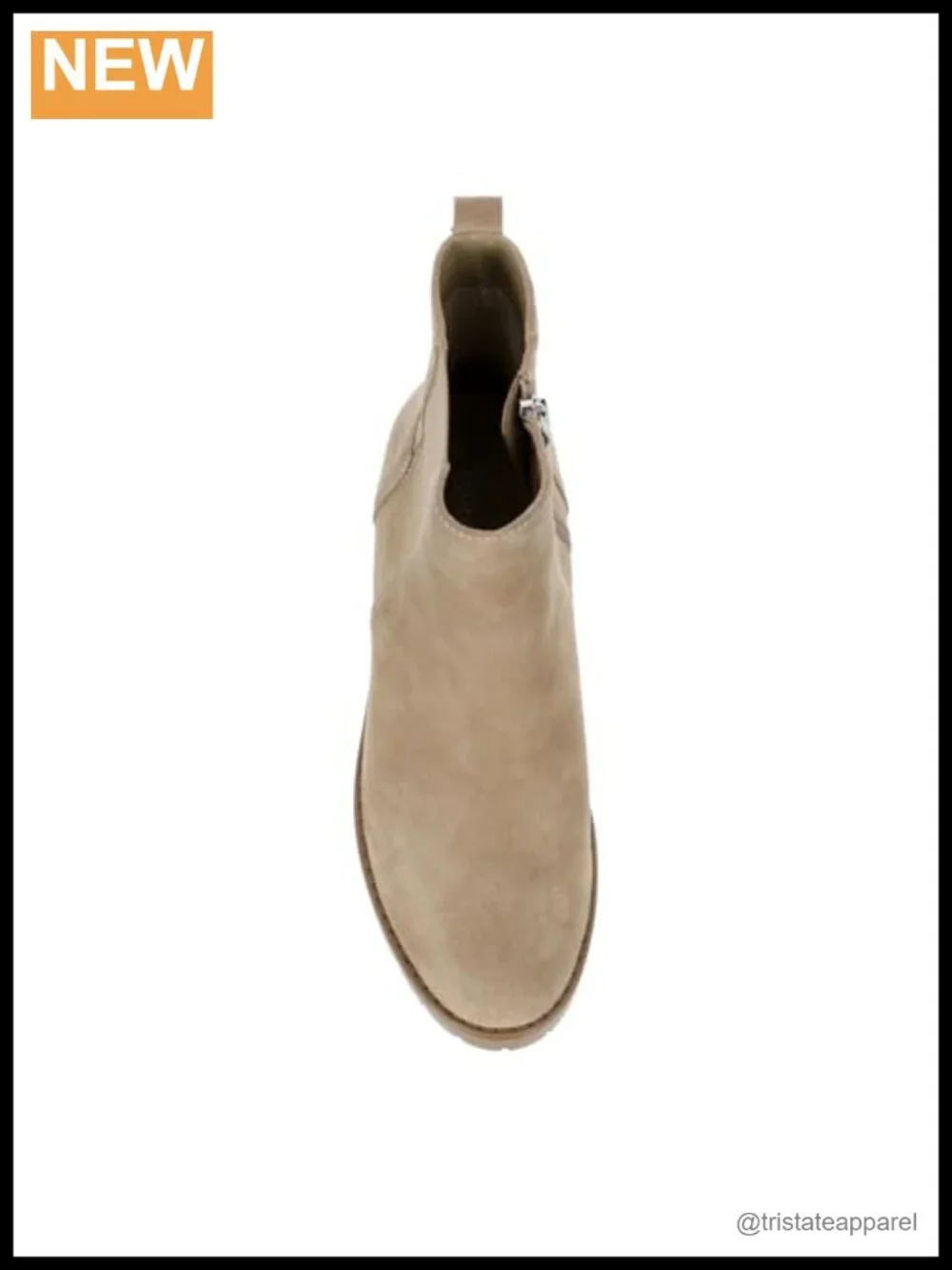 Women's Suede Chelsea Ankle Boots with Lug Sole and Cushioned Footbed